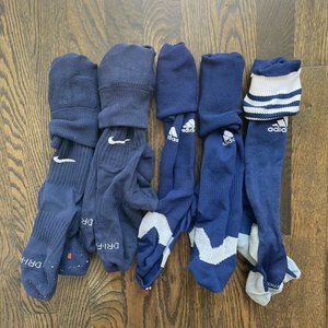 PACK OF 5 Navy Soccer Socks